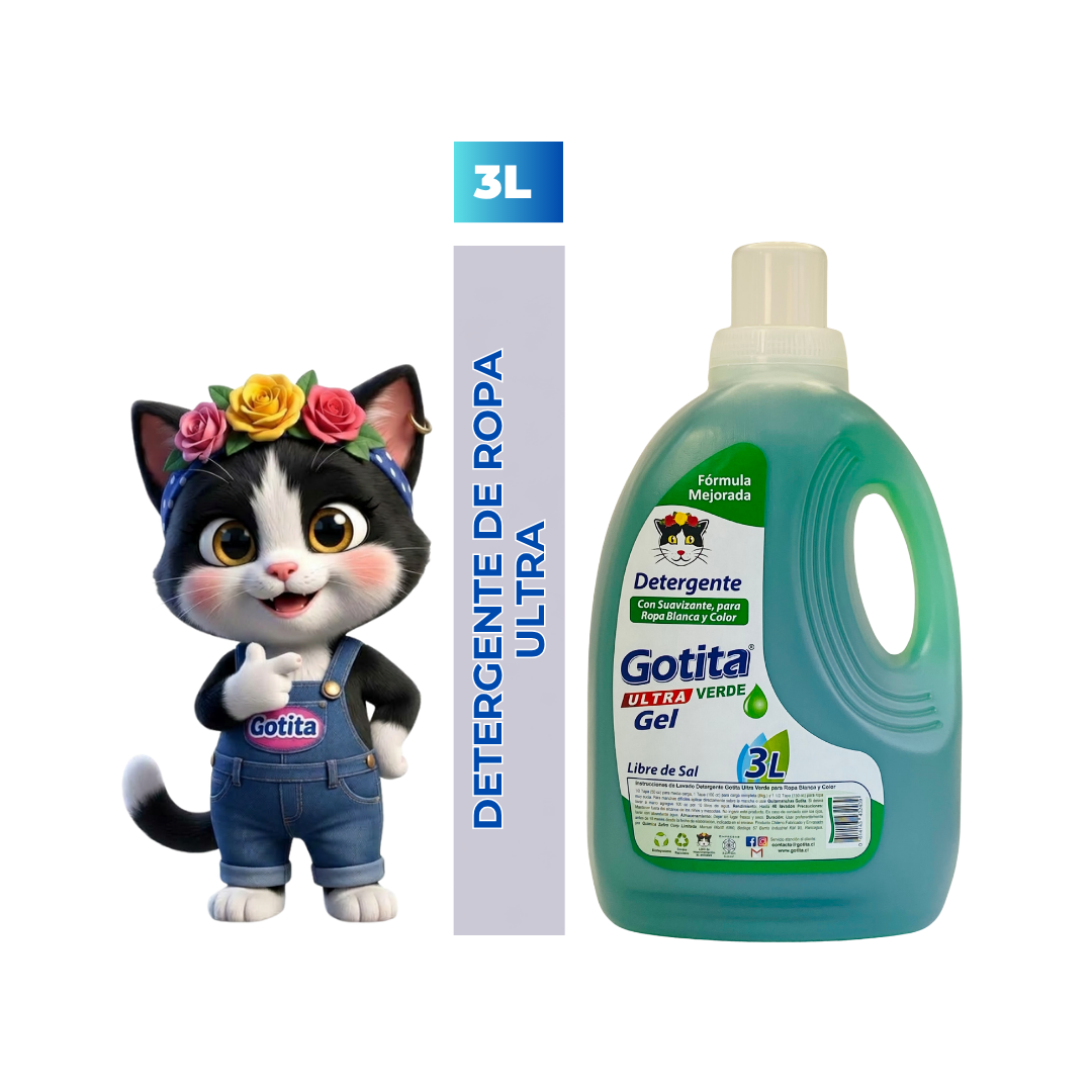 Detergente Gotita Ultra Verde 3 litros
